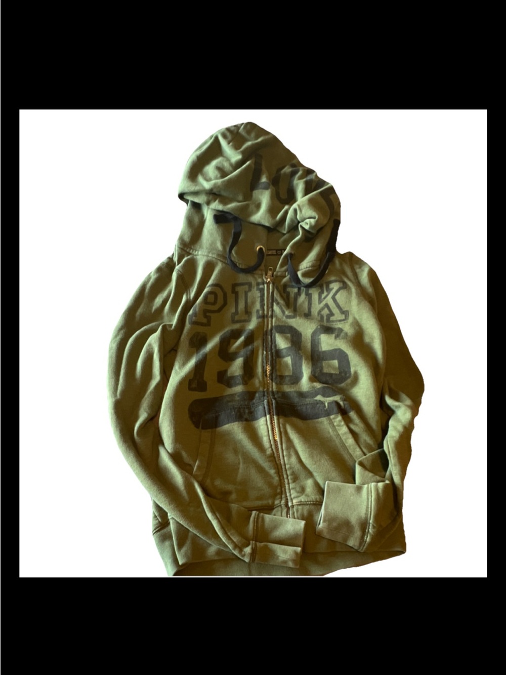 Victoria's Secret PINK Olive Green ZipUp